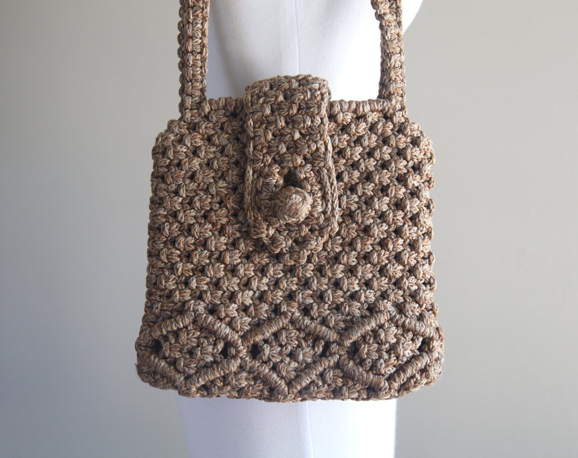 Lovely Vintage Macramé Shoulder Bag / Purse 1960s 1970s Etsy