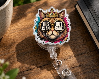 Dungeon Crawler Carl Inspired Badge Reel, Princess Donut Nurse Id Holder, Bookish Gift For LitRPG Fans