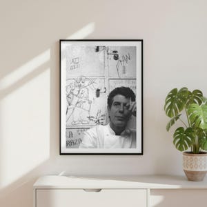 Vintage Anthony Bourdain Kitchen Funny Print, Luxury Fashion Glamour Poster, Black and White Fine Art Chef Photography, Old Money Lifestyle