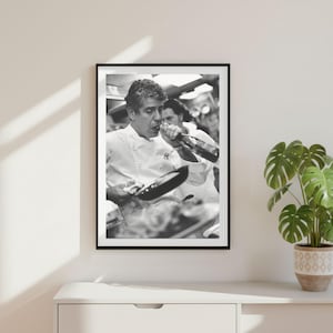 Vintage Anthony Bourdain Kitchen Funny Print, Luxury Fashion Glamour Poster, Black and White Fine Art Chef Photography, Old Money Lifestyle