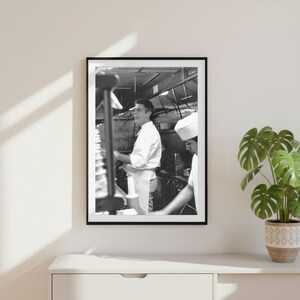 Vintage Anthony Bourdain Kitchen Funny Print, Luxury Fashion Glamour Poster, Black and White Fine Art Chef Photography, Old Money Lifestyle
