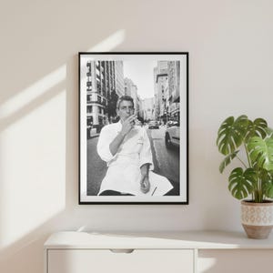 Vintage Anthony Bourdain Kitchen Funny Print, Luxury Fashion Glamour Poster, Black and White Fine Art Chef Photography, Old Money Lifestyle