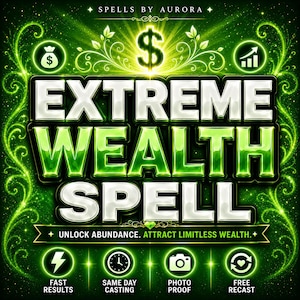 Extreme Wealth Spell | Money Attraction Spell | Prosperity Ritual | Abundance Spell | Financial Success Energy | Spells By Aurora