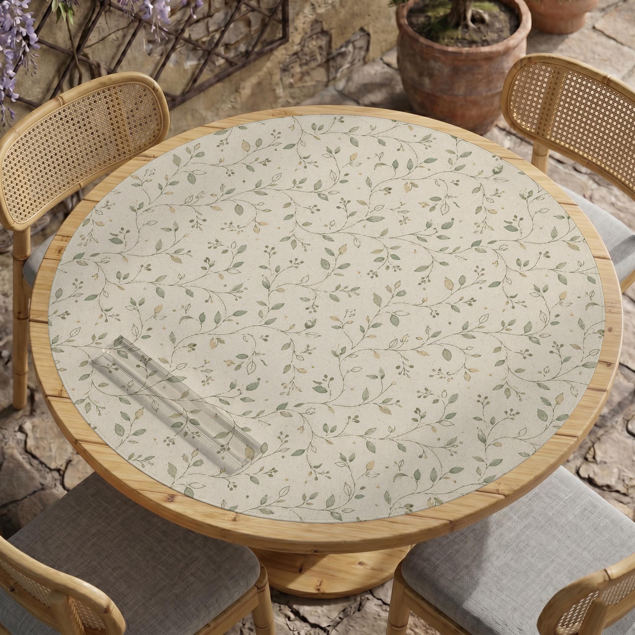 Cream Botanical Mahjong Mat image 3