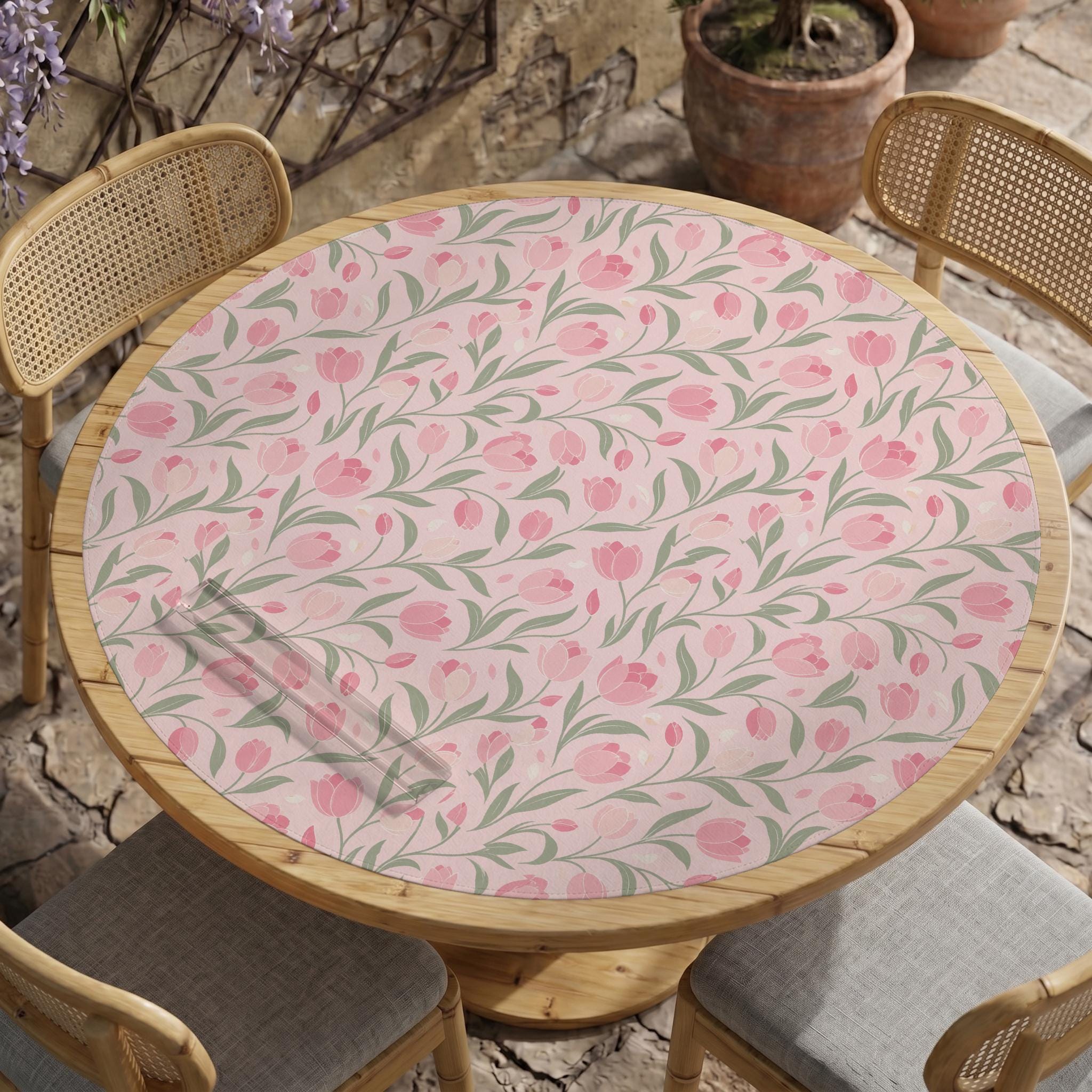 Pink Botanical Mahjong Mat image 2