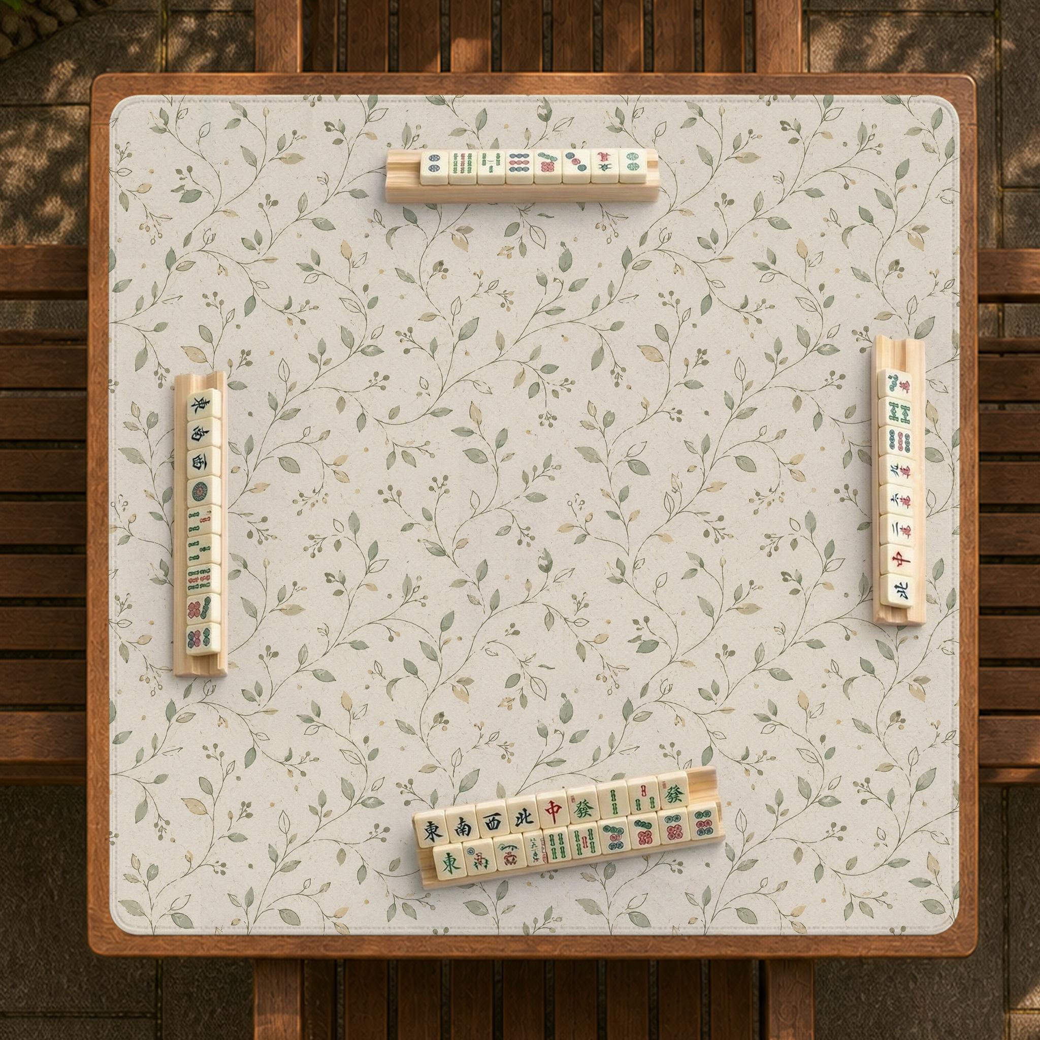 Cream Botanical Mahjong Mat image 4