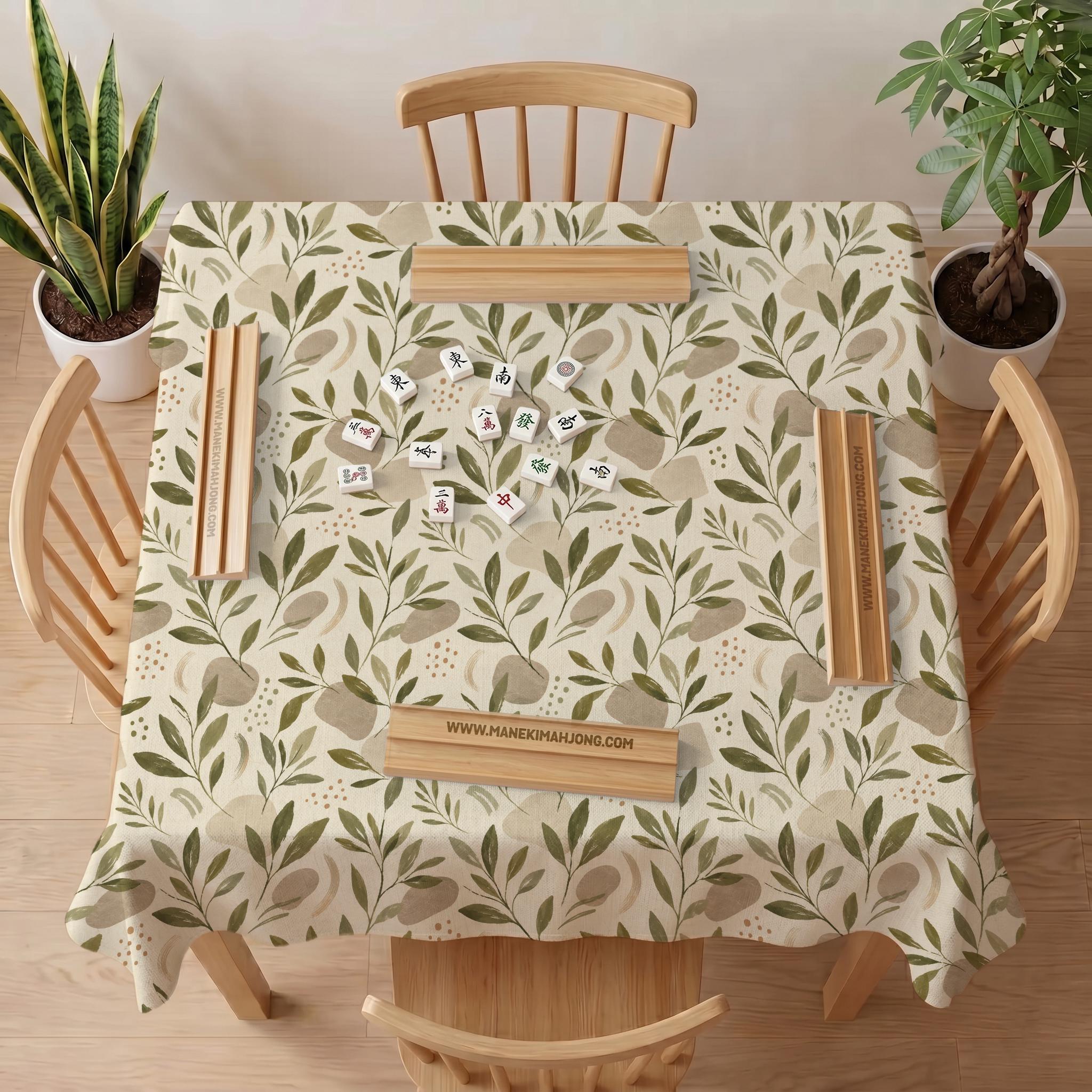 Sage Botanical Mahjong Mat image 4