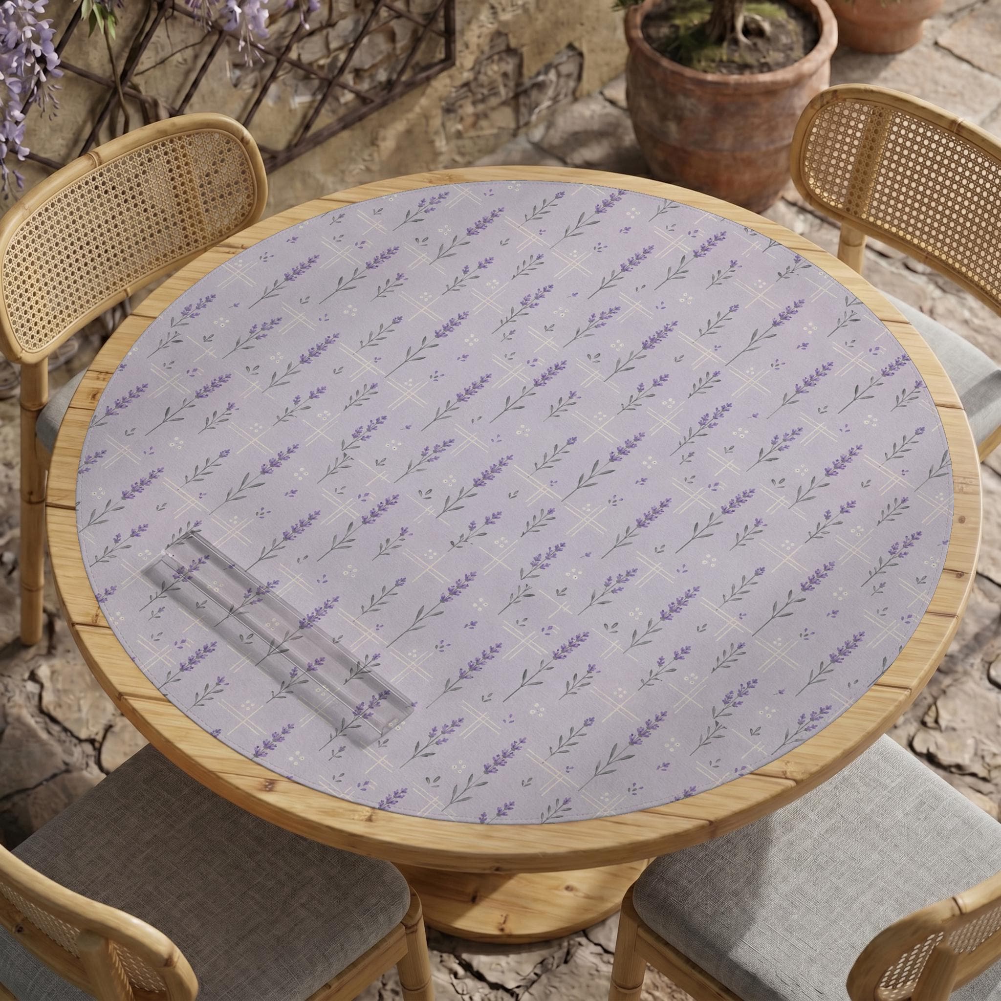 Lavender Botanical Mahjong Mat image 2