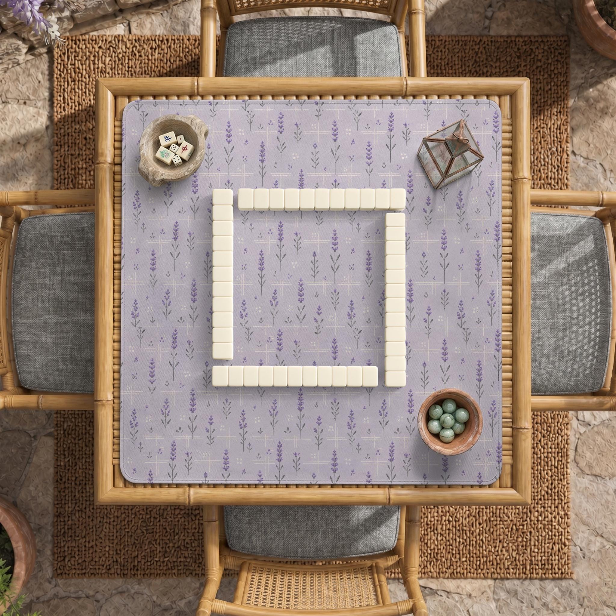Lavender Botanical Mahjong Mat image 3
