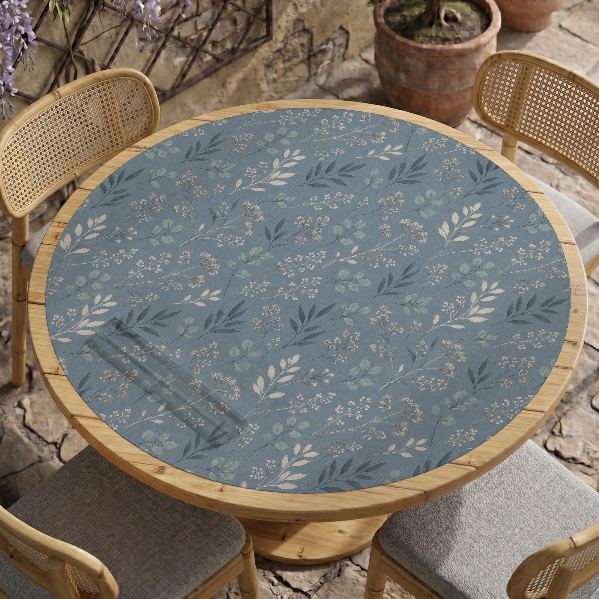 Blue Botanical Mahjong Mat image 2