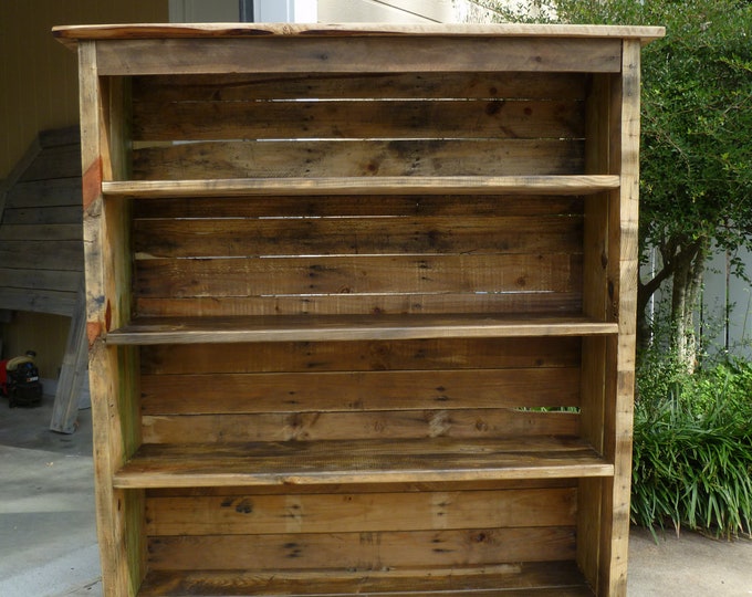 Bookcase Made From Pallets Etsy