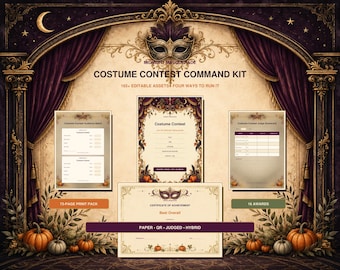 Halloween Contest Pumpkin Contest Kit, Printable Ballots, Awards, Judge Scorecards