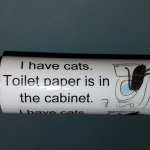 Cats in House Toilet Paper Roll Whimsy