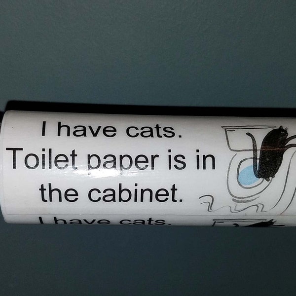 Cats in House Toilet Paper Roll Whimsy