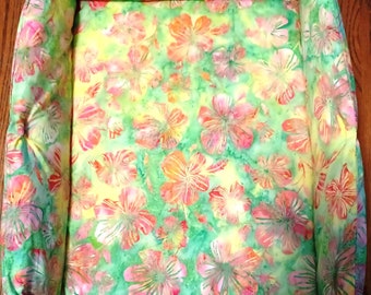 Il letto "Box" per animali domestici, reversibile, lavabile in lavatrice, Batik Hibiscus