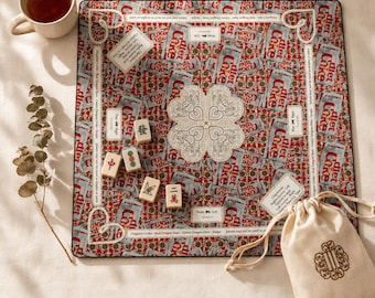 Mahjong Imperial Play Mat Vintage Diet Coke Pattern | 2 Sizes | Mahjong Table Cover | Game Mat Gift