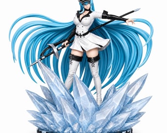 Esdeath STL File for 3D Printing, Akame Ga Kill Figure, 150mm Anime Statue