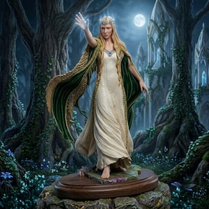 Galadriel Figure, Elven Queen STL, Female Mage 3D Print File, D&D Resin Scale Model, Tabletop RPG Figurine, Elf Sorceress