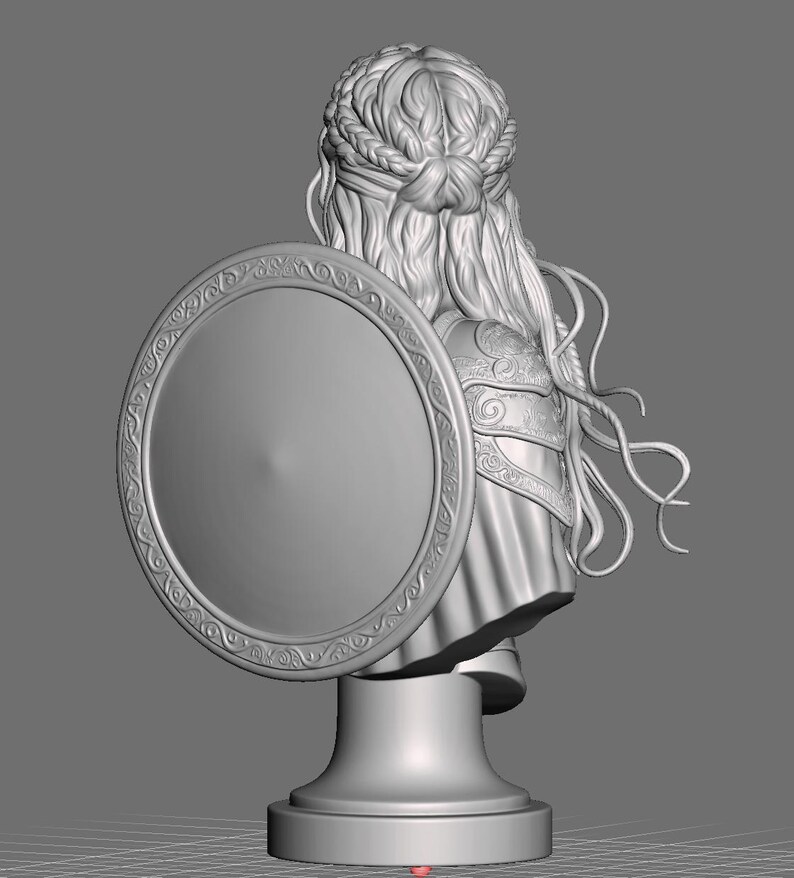 Wonder Woman Bust, Female Warrior Bust STL, Shieldmaiden 3D Print Model, Fantasy Warrior Statue, Detailed Armor Bust, Digital Download image 6