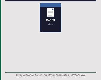Accessible HR Communications Bundle, Executive Edge Style, WCAG and EAA Compliant, Microsoft Word