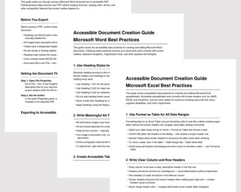 Complete Accessibility Guide Bundle, WCAG AA and EAA Compliant, Word, Excel, and PowerPoint