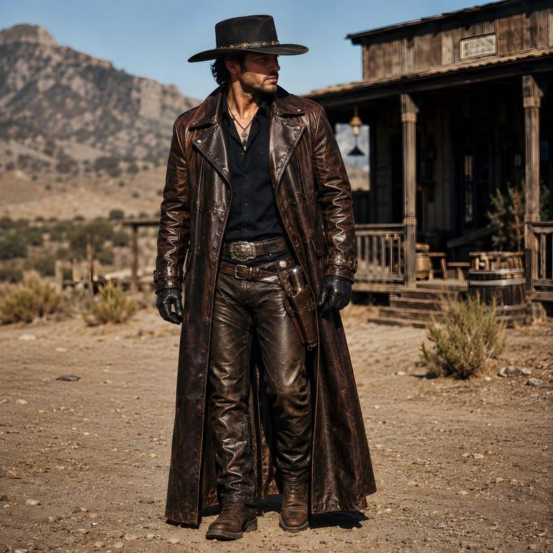 Cowboy Trench Coat - Etsy Denmark
