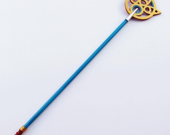 Bastone fantasy fatto a mano da 1,6 metri, accessorio per cosplay decorato, accessorio mistico per costume, bastone decorativo personalizzato