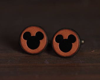 Men's cufflinks - Vintage Style Cufflinks - Mickey Mouse Cufflinks with a gift box