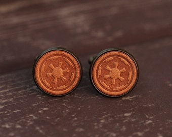 Men's cufflinks - Personalized Star Wars Empire Cufflinks Wedding Cufflinks