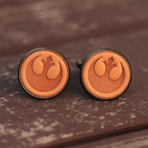 Men&#39;s cufflinks - Vintage Style Cufflinks Star Wars cufflinks with one Rebel logo
