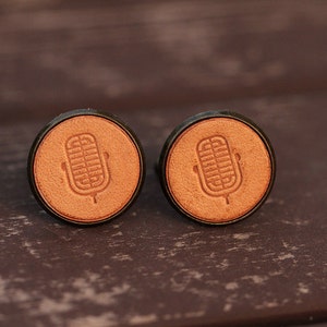 Men&#39;s cufflinks - Vintage Style Cufflinks - The Microphone Cufflinks with a gift box