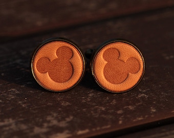 Men's cufflinks - Vintage Style Cufflinks - Mickey Mouse Cufflinks with a gift box