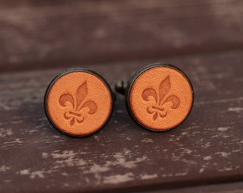 Men's cufflinks - Vintage Style Cufflinks - Fleur de Lis Cufflinks with a gift box