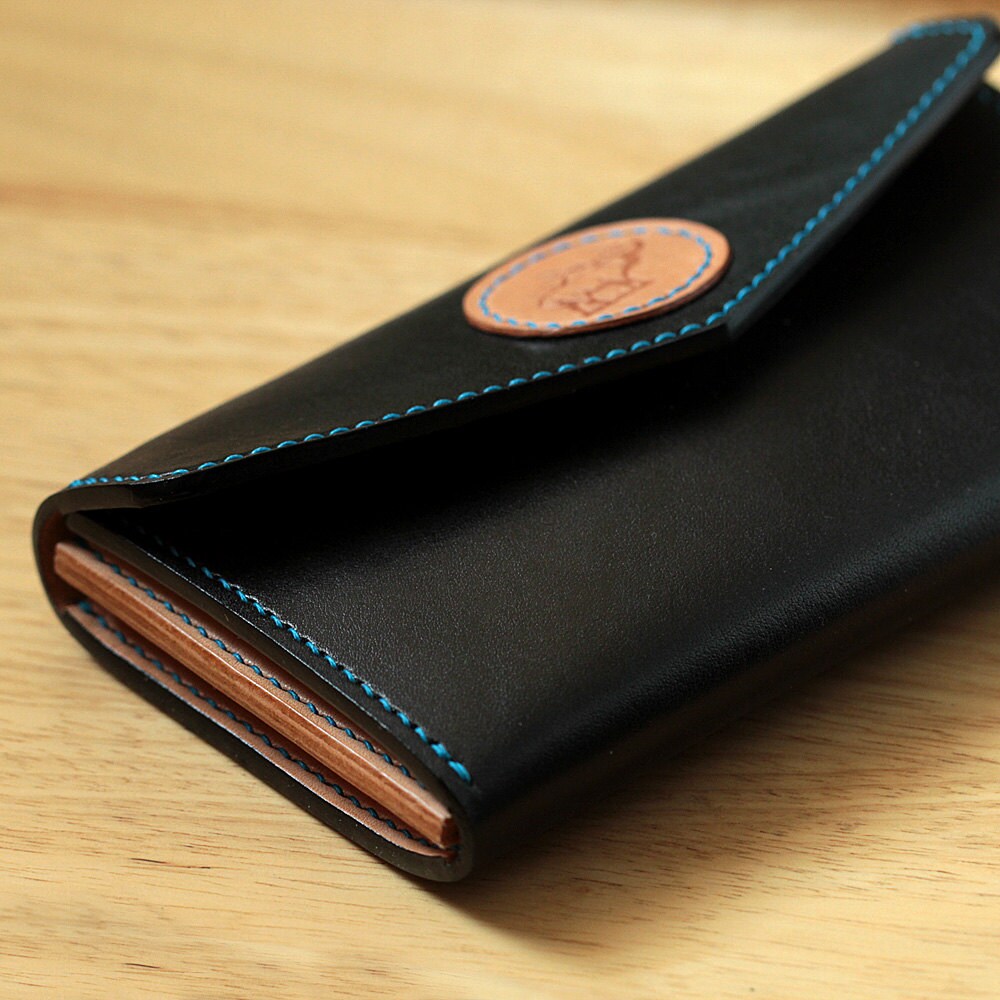 100 Handstitched Vegetable Tanned Leather Zip Leather Case Etsy
