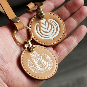 Handmade latte Coffee chains  Cappuccino Cafe Keyring Tulipa Keyring Good Luck Party Favors Gift