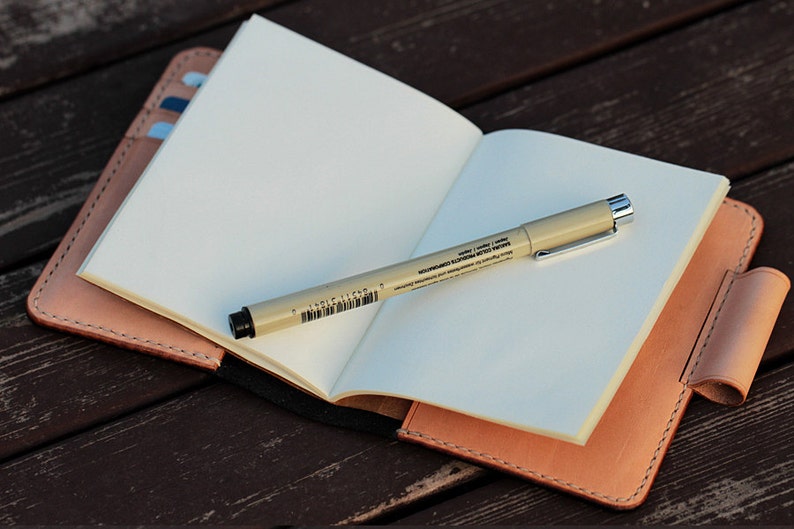 100 Handmadestitched Vegetable Tanned Leather Notes Cover/note Book