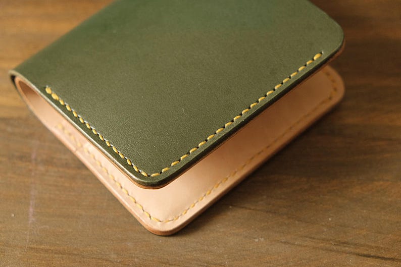 100 Handstitched Vegetable Tanned Leather Wallet/ Card Case Etsy