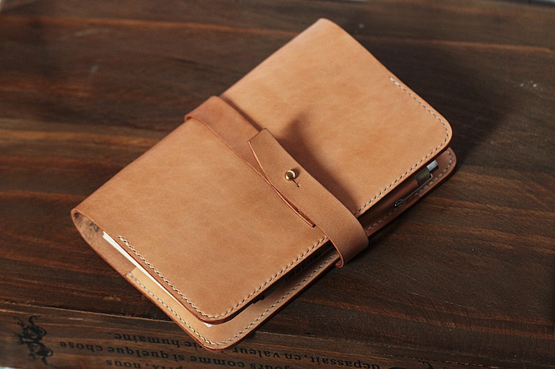 100 Handstitched Vegetable Tanned Leather Notes Cover/note Etsy