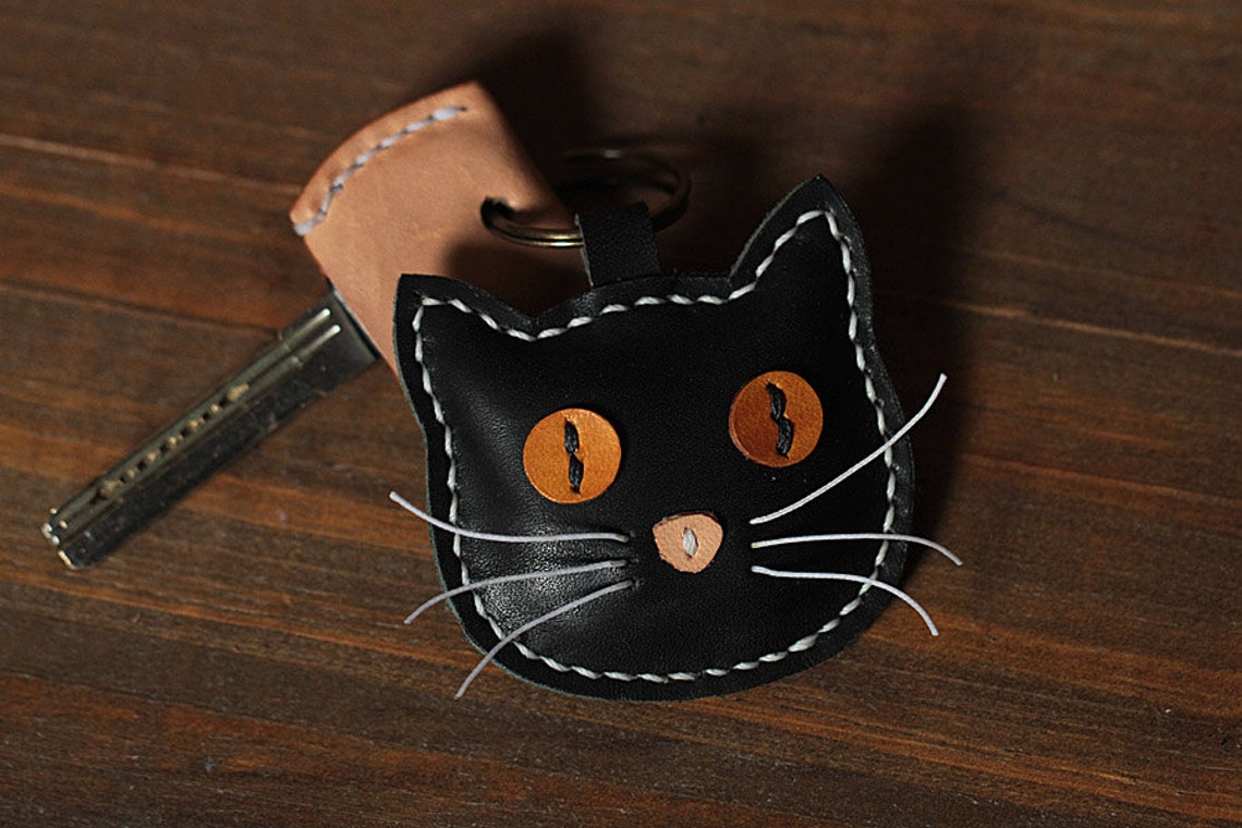 100 Handmade Cat Key Chains Cute Animal Key Ring Cat Bag Etsy