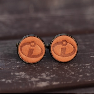 Men&#39;s cufflinks - Vintage Style Cufflinks - The Incredible logo cufflinks with a gift box