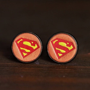 Men&#39;s cufflinks - Personalized Super Hero Cufflinks Wedding Cufflinks