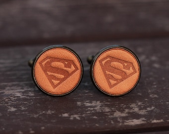 Gemelos de hombre - Gemelos de superhéroe personalizados Gemelos de boda