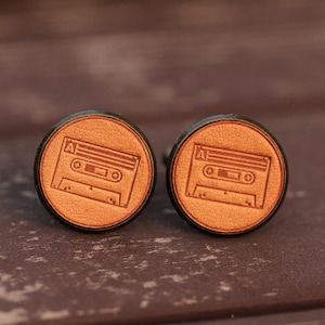 Men&#39;s cufflinks - Vintage Style Cufflinks - Cassette Tape Cufflinks with a gift box