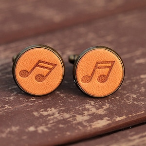 Vintage Style cufflinks - Personalized music note Cufflinks Wedding Cufflinks