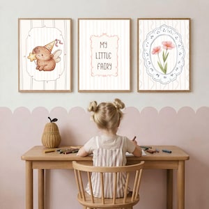 Juego de 3 láminas de capibaras hembras – Decoración infantil en acuarela (Descarga digital)