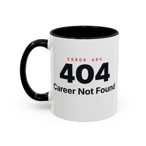 Taza divertida para jubilados: "404: Carrera no encontrada" imagen 1