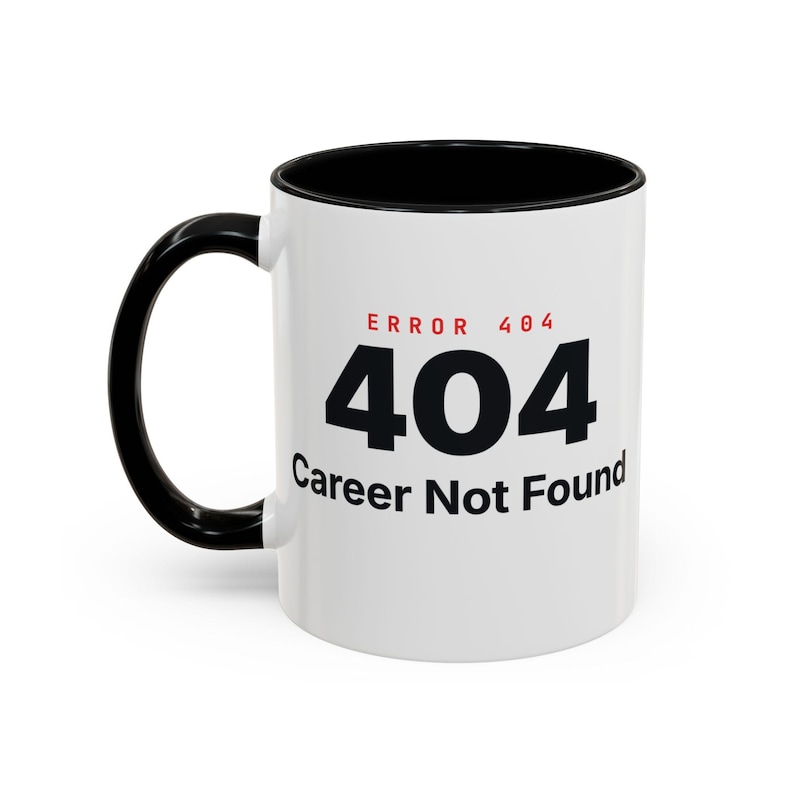 Taza divertida para jubilados: "404: Carrera no encontrada" imagen 1