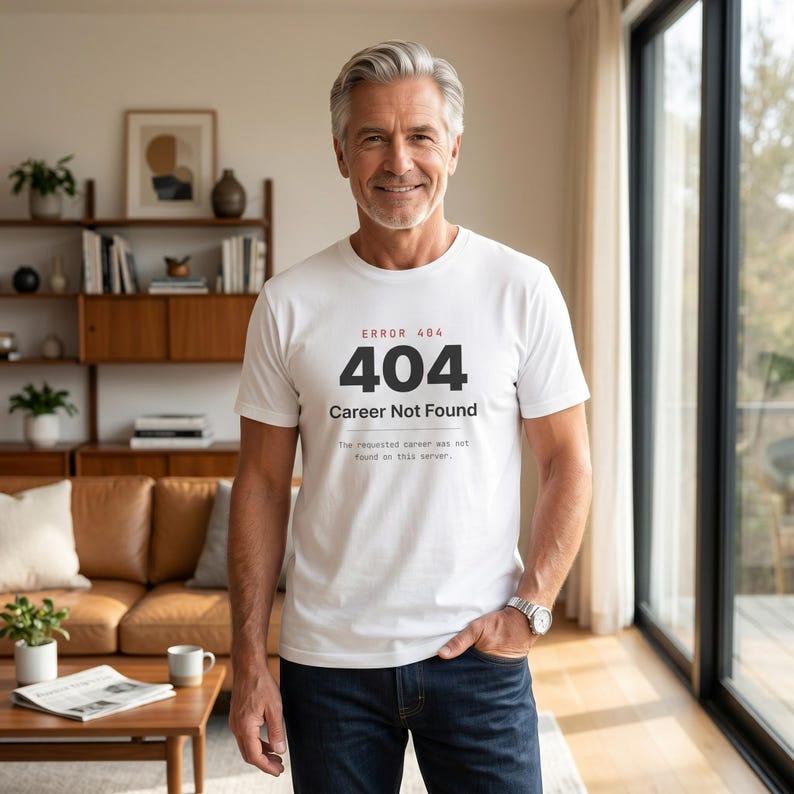 Chemise drôle de retraite, 404 carrière introuvable, t-shirt de cadeau de retraite d'humour de technologie image 1