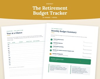 Pianificatore di budget per la pensione, strumento di monitoraggio del reddito fisso per i pensionati (PDF + Excel)