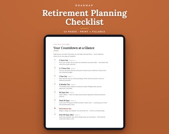 Checkliste für die Altersplanung, Countdown-Planer, To Do-Liste (ausfüllbares PDF)